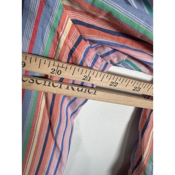 Lauren Ralph Lauren Large Button Shirt Womens Colorful Striped Long Sleeve Cotto - Picture 5 of 10
